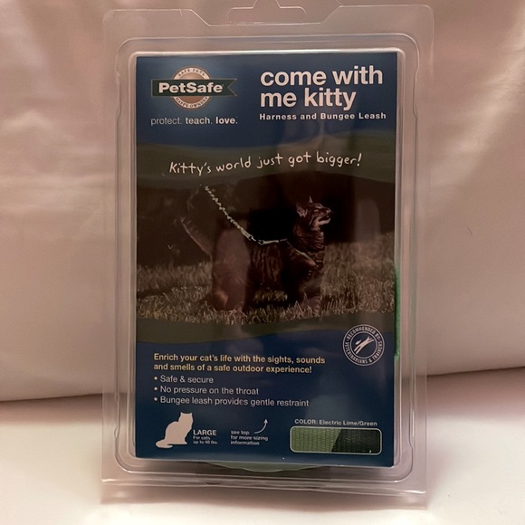 NEW Lime Green Cat leash and harness - Picture 1 of 3